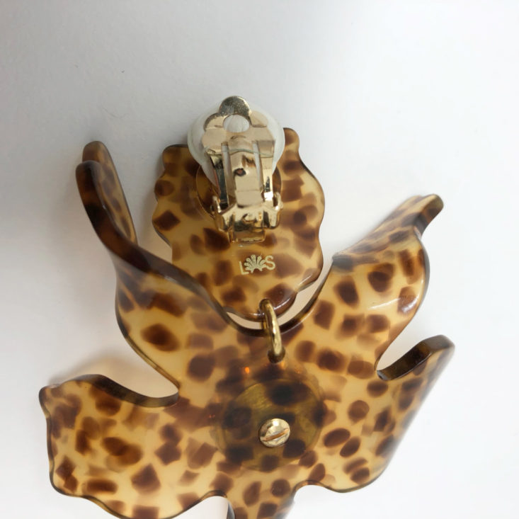 Switch Designer Jewelry Rental October 2018 -Lele Sadoughi Crystal Lily Earrings - Leopard 1 Front