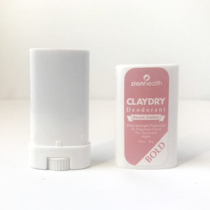 The Better Beauty Box October 2018 - Zion Health Clay Dry Deodorant Open