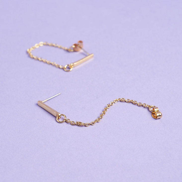 your bijoux box open chain earrings