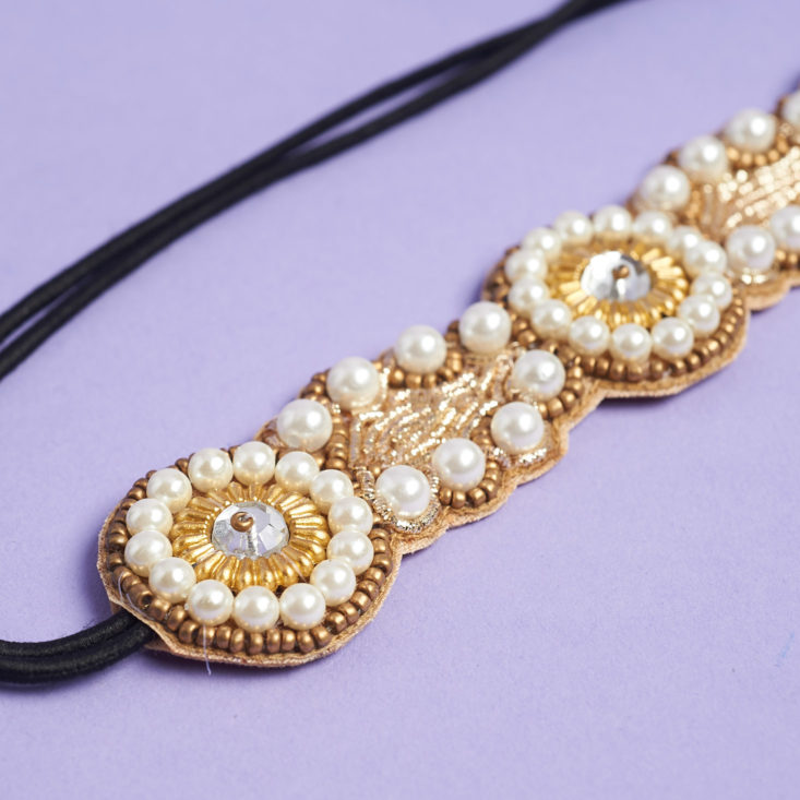 your bijoux box pearls and beads on headband