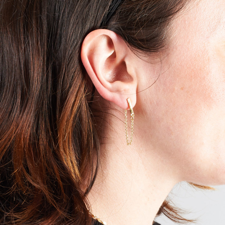 your bijoux box earrings on model