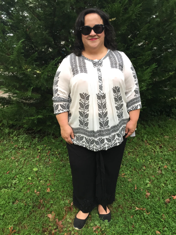 Amely Split Neck Top by Daniel Rainn