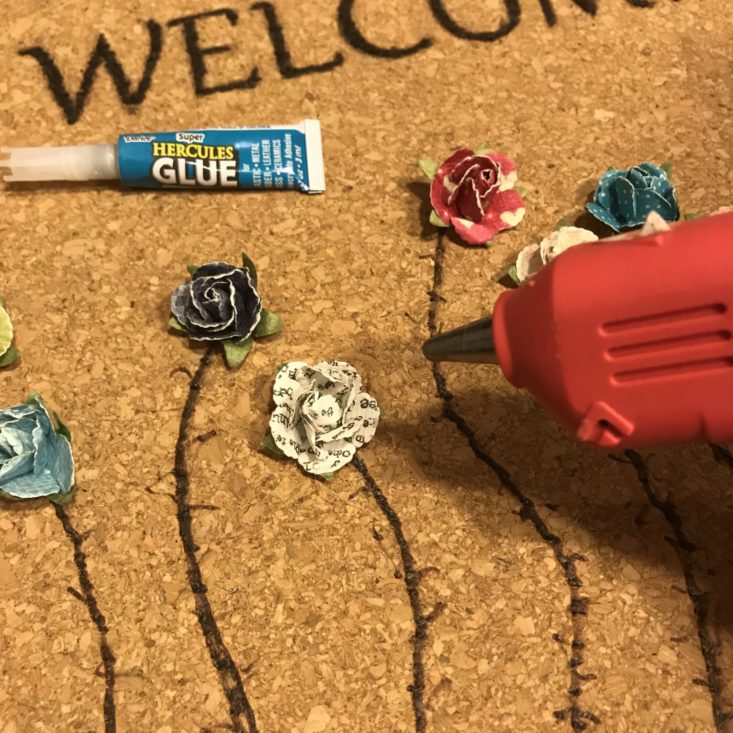 Adults & Crafts Cork Burning Kit October 2018 Review - Welcome Sign Embellishments Top