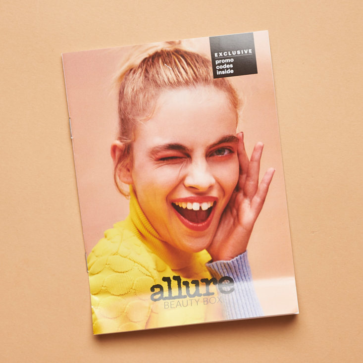 allure beauty box november 2018 booklet