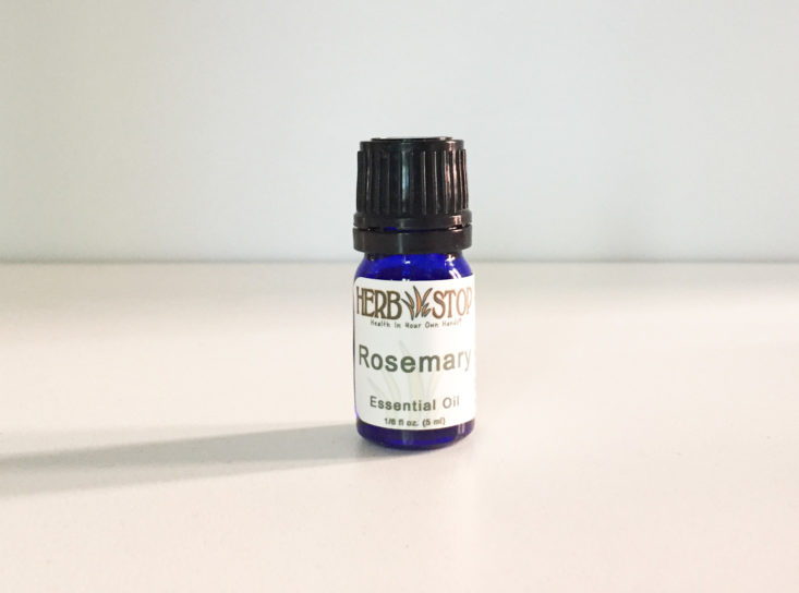 Aroma Box by Herb Stop Essential Oil Subscription Box Review October 2018 - Rosemary Front