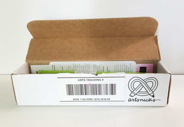 Art Snacks Subscription Box Review November 2018 - Box Open Front