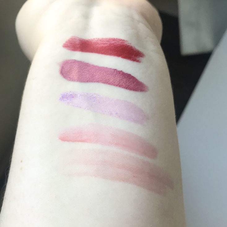 Birchbox Holiday Lip Kit Review - Lips Swatch Top