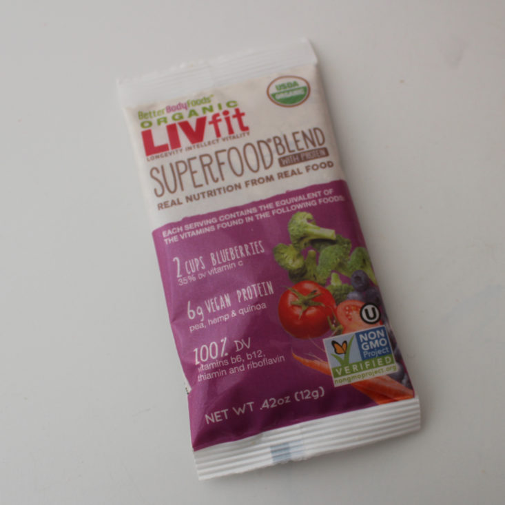 Bulu Box November 2018 - Organic Livfit Superfood Blend Front
