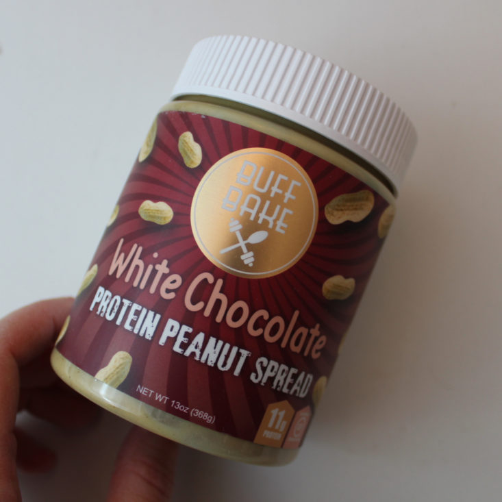 CLEAN.FIT Box November 2018 Review -Buff Bake White Chocolate Protein Peanut Spread Top