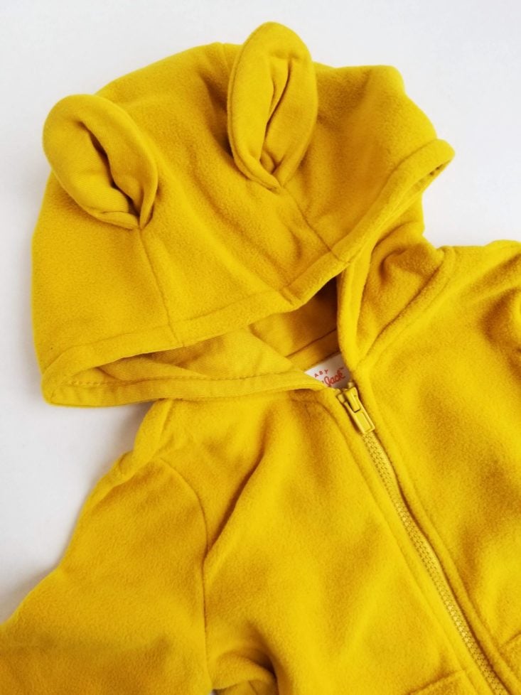 Cat & Jack Winter 2018 Review yellow hoodie close