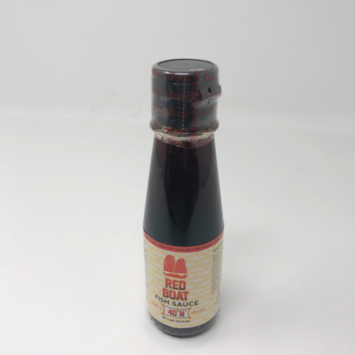 CrateChef OctoberNovember Review 2018 - Red Boat Fish Sauce Bottle Front
