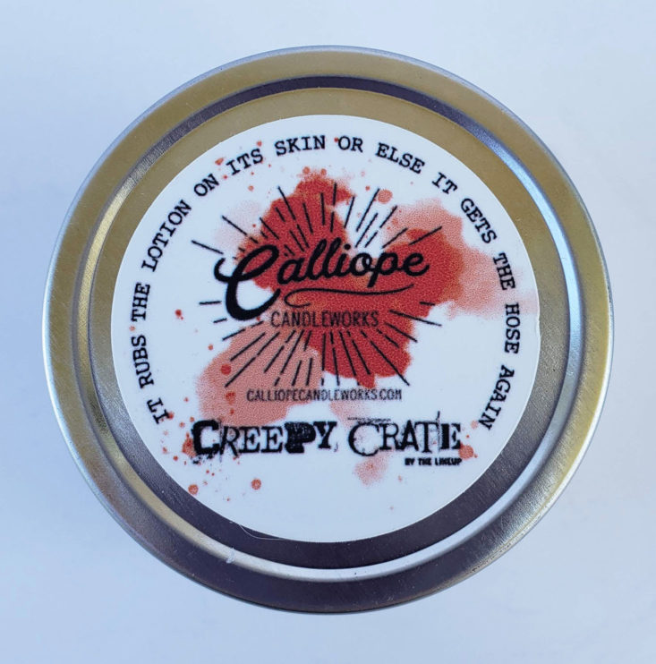 Creepy Crate September 2018 - Travel Candle Top