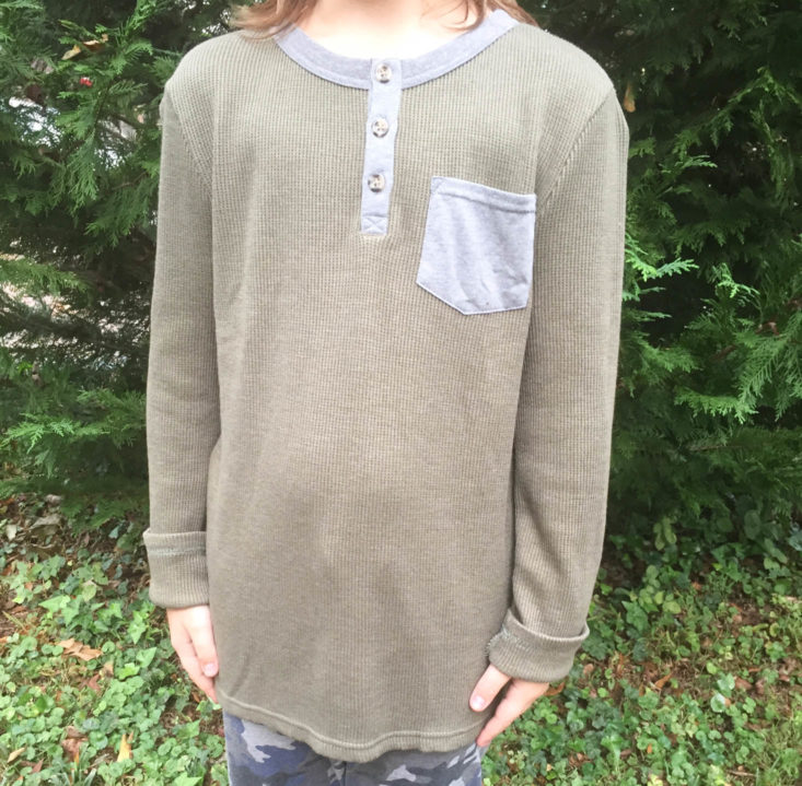 FabKids Subscription Review Boys Edition October 2018 - Henley Front