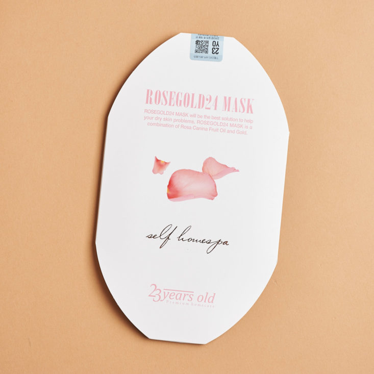Facetory 7 Lux November 2018 rose gold mask in package