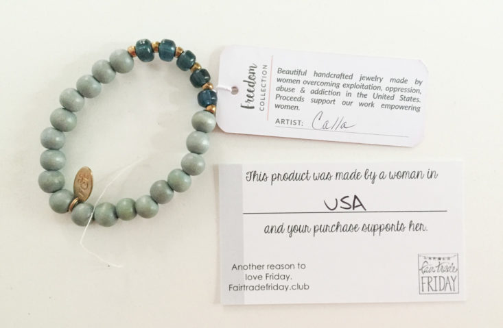 Fair Trade Friday Bracelet of the Month Club Subscription Review October 2018 - Bracelet