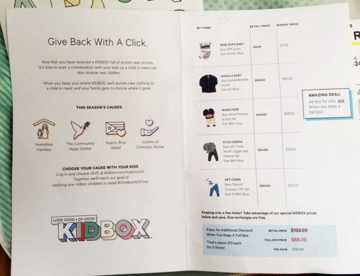 Kid Box Baby Boy's Fall Box info sheet