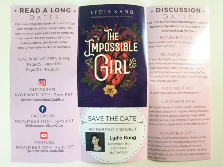 Once Upon a Book Club Box November 2018 - Booklet 2