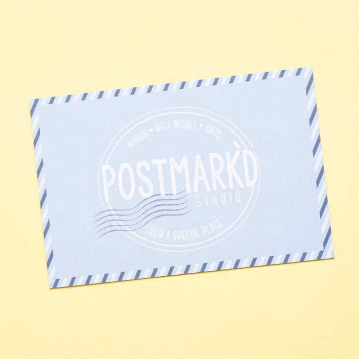 Postmarkd Studio November 2018 postcard