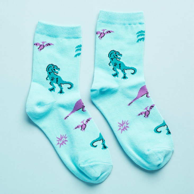 Say It With A Sock Girls October 2018 Dinosaur socks