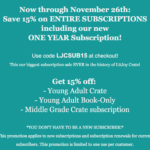 LitJoy Crate Black Friday Deal – 15% Off Subscriptions!