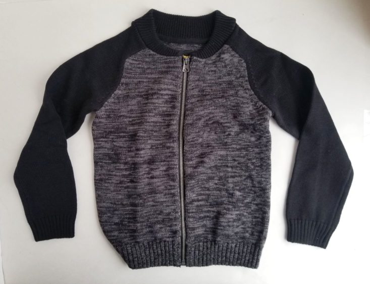 Stitch Fix Boys December 2018 black knit zip sweater