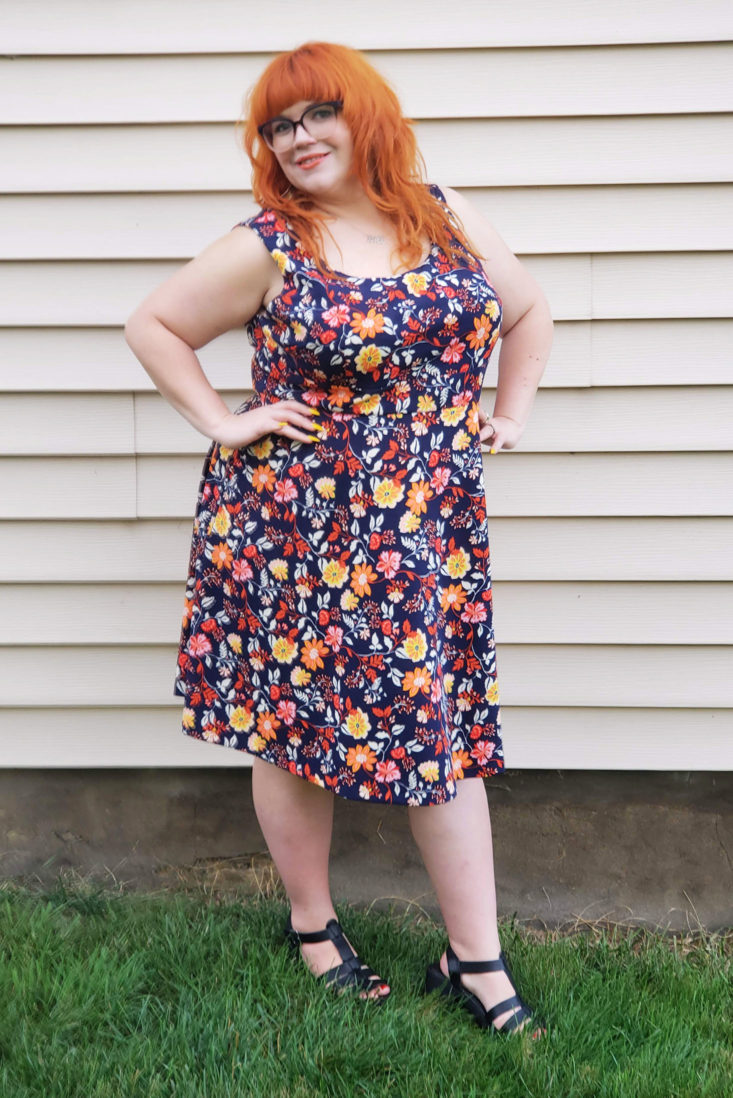 Stitch Fix Plus Size Clothing Box October 2018 Review - Alonsa Knit Dress by DM Collection Wear 1 Front