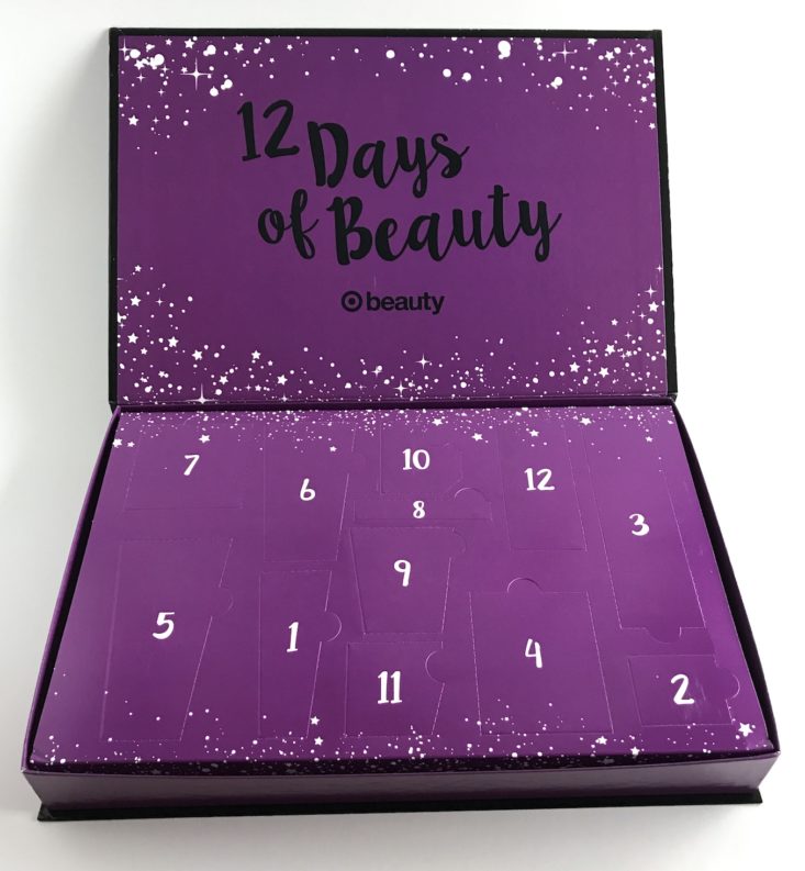 Target 12 Days of Beauty Advent Calendar Review November 2018 - Open Box Top