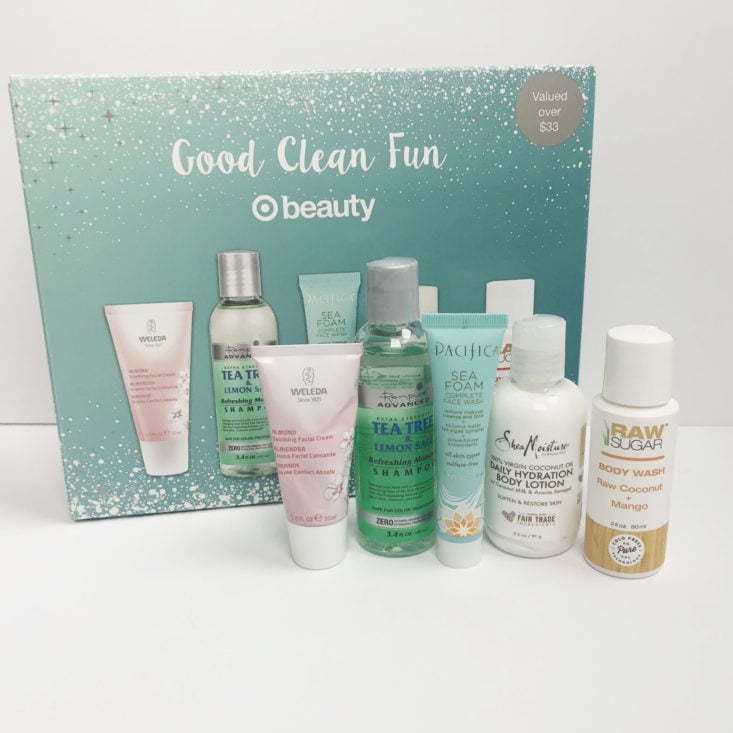 Target Beauty Box Good Clean Fun Hoiday 2018 - All Products Front