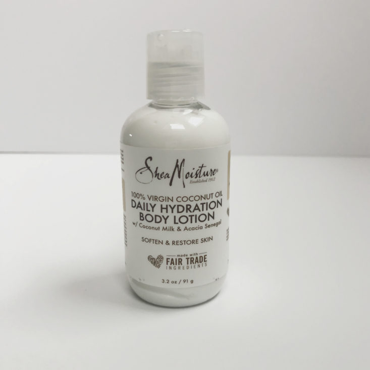 Target Beauty Box Good Clean Fun Hoiday 2018 - SheaMoisture 100% Virgin Coconut Oil Body Lotion Front
