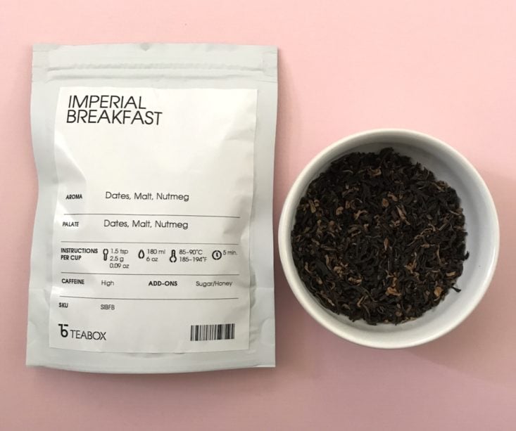 Teabox November 2018 - Imperial Breakfast Front