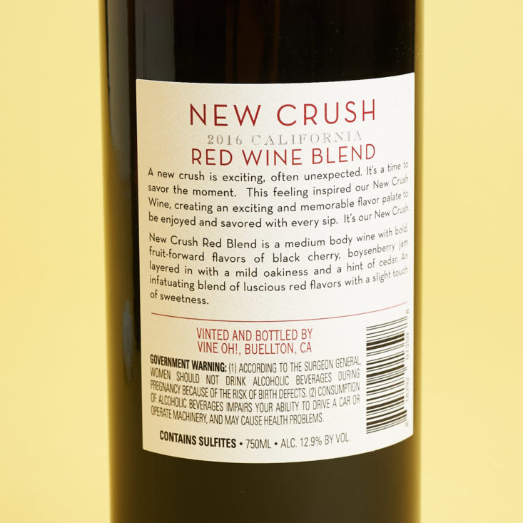 Vine Oh! red wine blend info