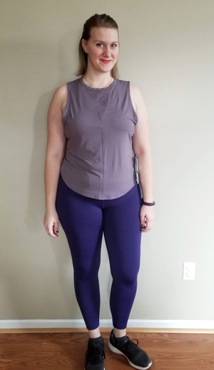 Wantable Fitness Edit November 2018 purple leggings and tank