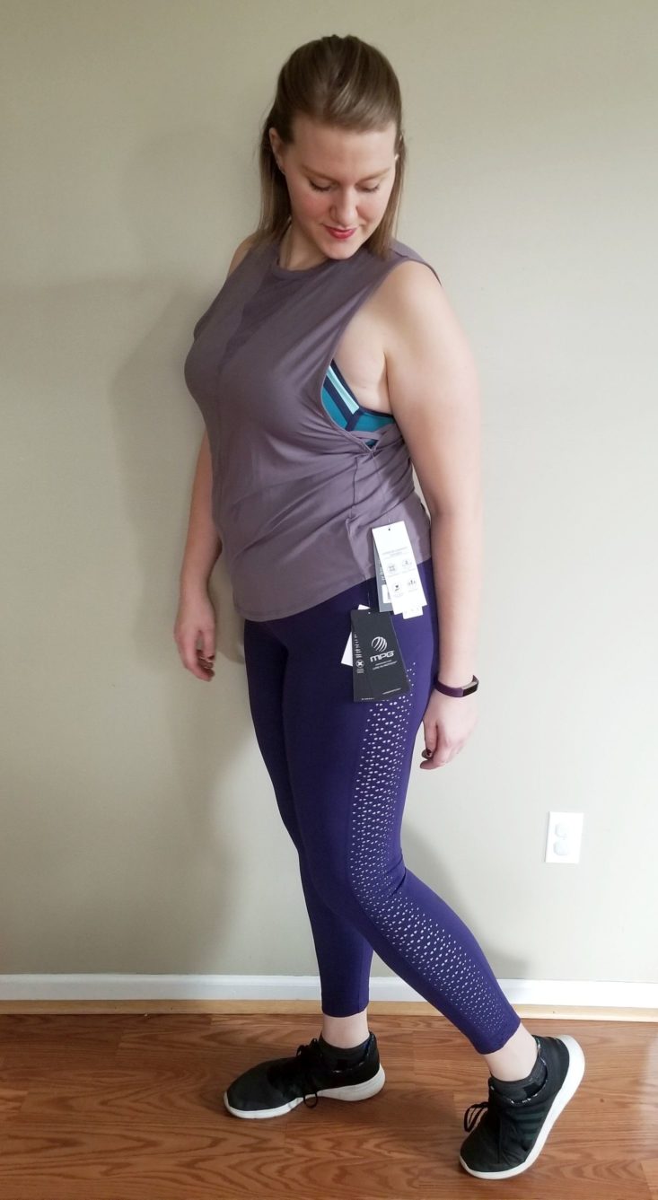 Wantable Fitness Edit November 2018 purple leggings side