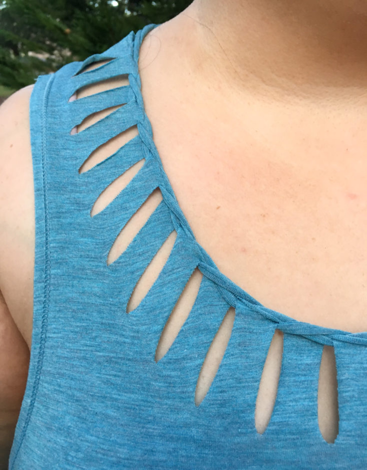 Wantable Fitness Edit Subscription Review October 2018 - Cut Out Draped Back Tank by Shape Active Closer