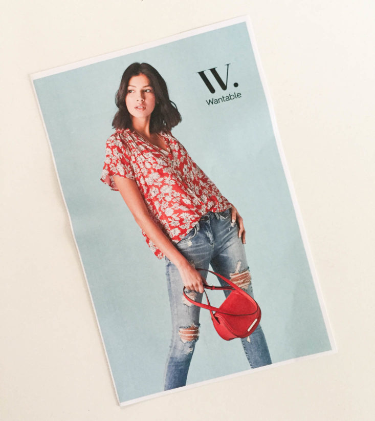 Wantable Style Edit Subscription Review November 2018 - Booklet Front