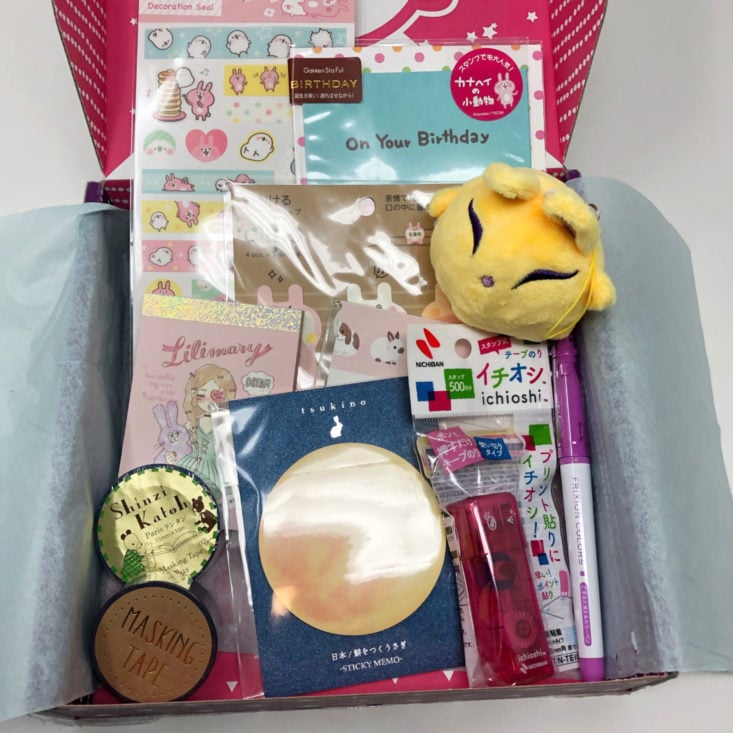 ZenPop Japanese Stationery Pack Review October 2018 - Box Open With All Products 2 Top