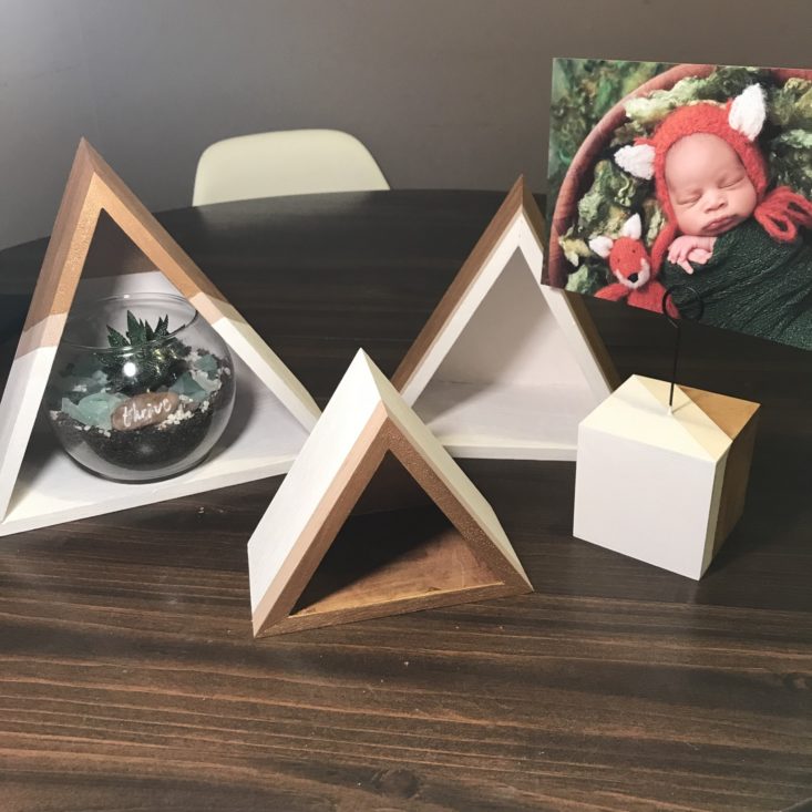 Adults & Crafts Triangle Shelves & Photo Block Kit November 2018 Review - Final Product Front