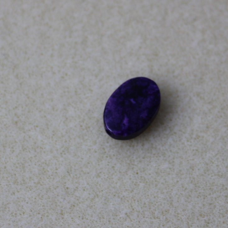 Bead Crate December 2018 - 10 x 14mm Purple Crazy Agate Oval Top
