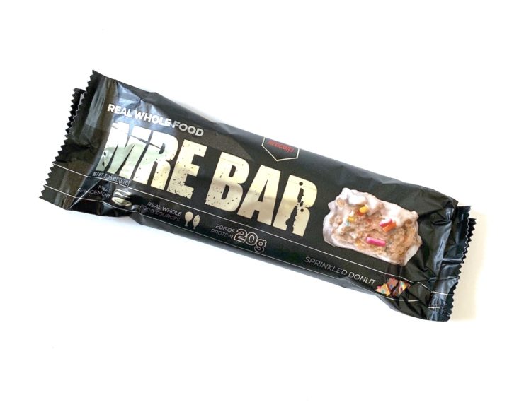 BuffBoxx Fitness Subscription Review December 2018 - RedCon1 MRE Bar Front Top