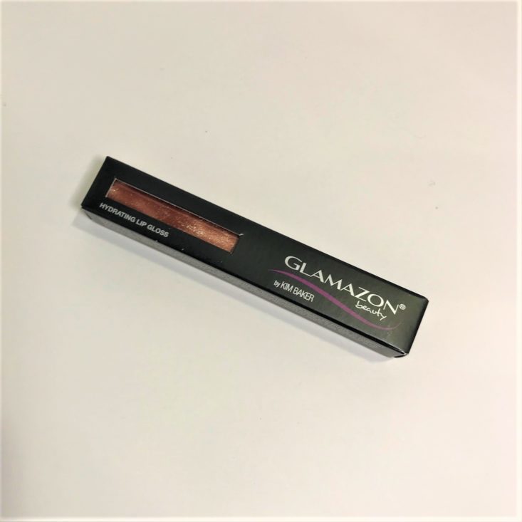 Cocotique Holiday Box December 2018 - Glamazon Beauty Cosmetics Universal Glow Lip Gloss Close Top