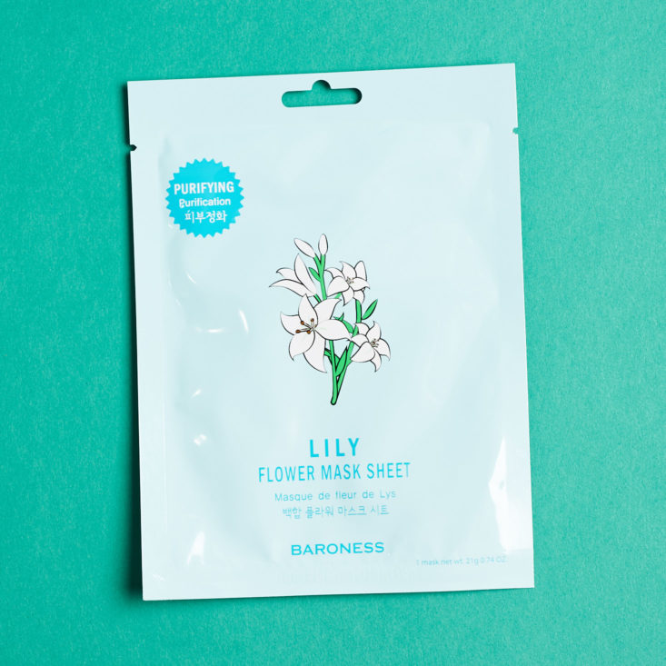 Facetory 4 Ever Fresh December 2018 - Lily Floswer Mask Sheet Front Top