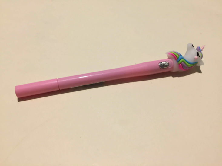 Kawaii Box “Travel with Sumikko Gurashi” September 2018 Review - Unicorn Pen with Light Pen Top