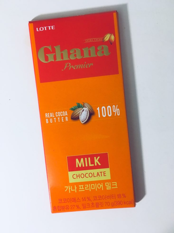 Korean Snacks Box Review December 2018 - GHANA CHOCOLATE FULL TOP