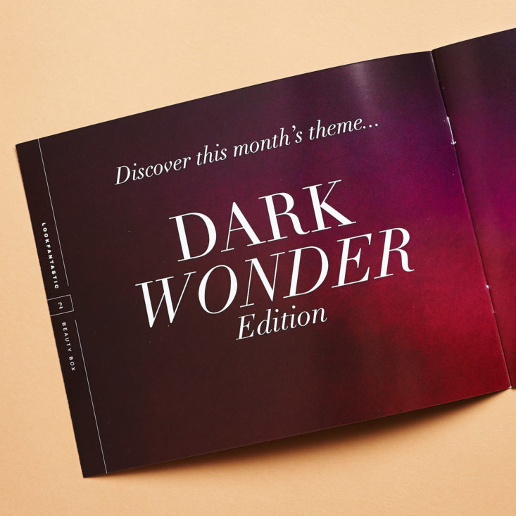 Look Fantastic November 2018 dark wonder