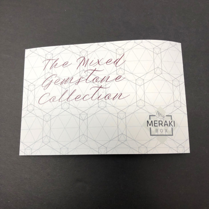 My Meraki Box December 2018 - Info Card Front 6