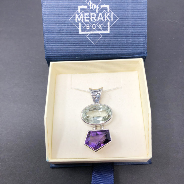 My Meraki Box December 2018 - Mixed Gemstone Necklace Box Open 12