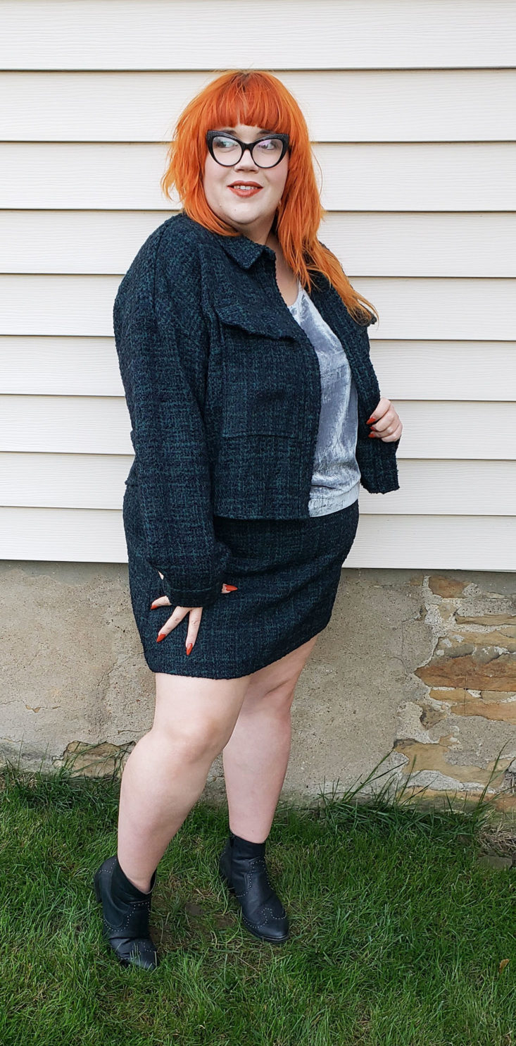 Nordstrom Trunk Box October 2018 - Tweed Crop Jacket by Leith Front 4