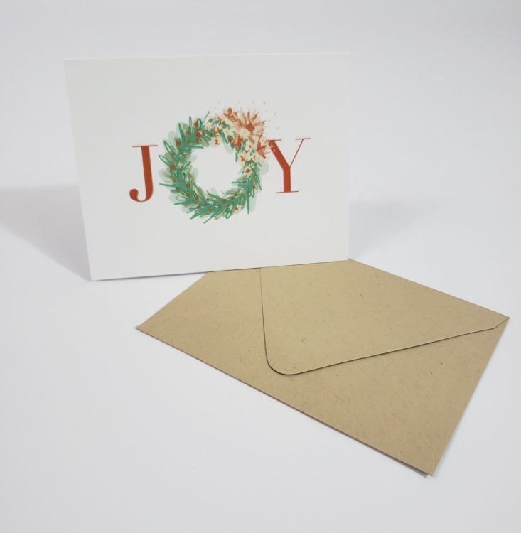 Pennie Post Subscription Box December 2018 - Joy Wreathe Holiday Card