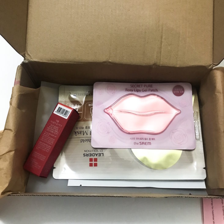 PinkSeoul Mask Box October 2018 - Box Open Top 2
