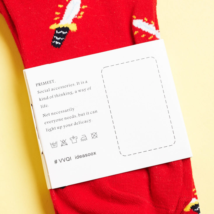 Quirky Crate sock package